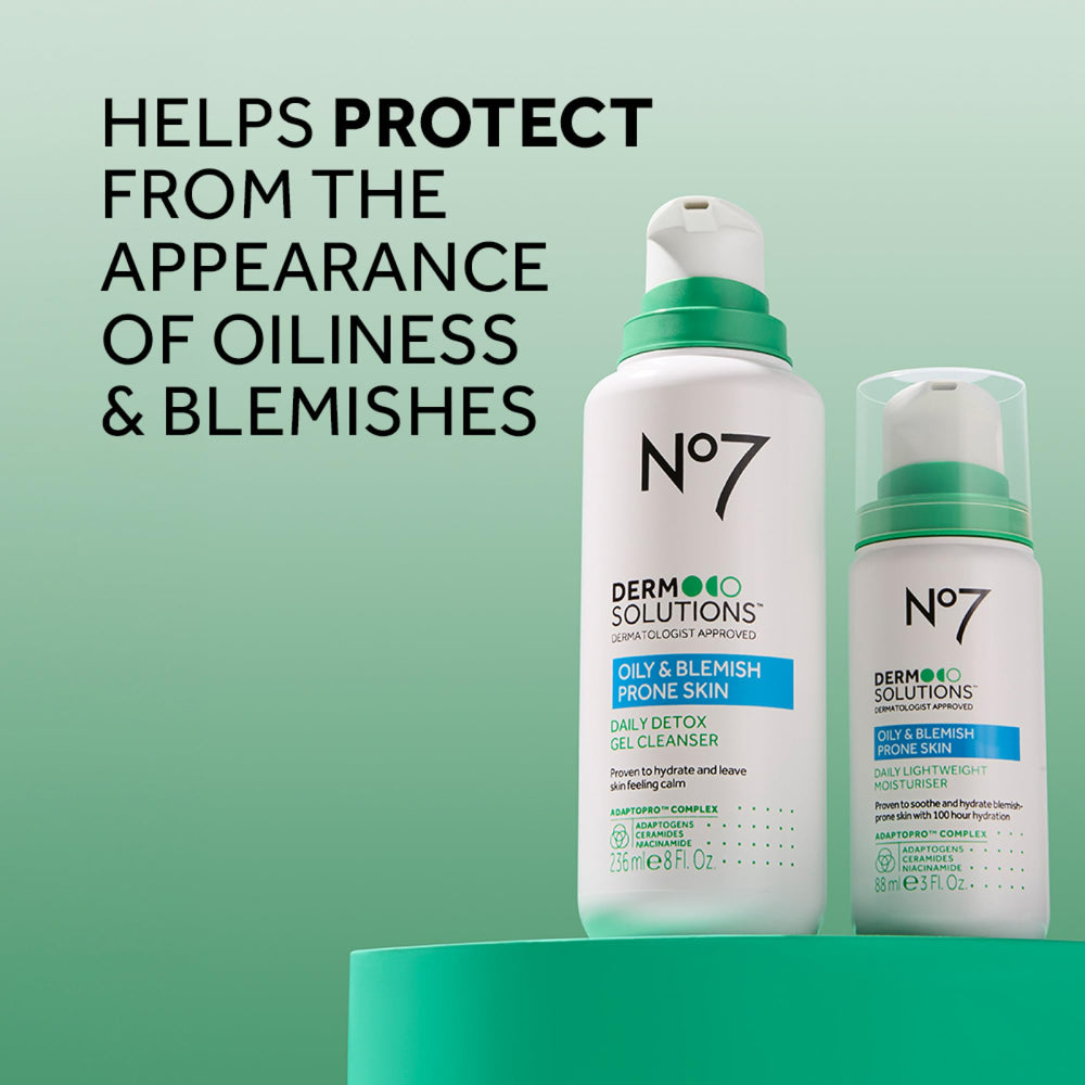 No7 Derm Solutions moisturizer on skin showing a healthy glow and breathable finish
