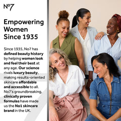 No7 Firming Booster Serum bottle sideview ideal for daily firming routine.