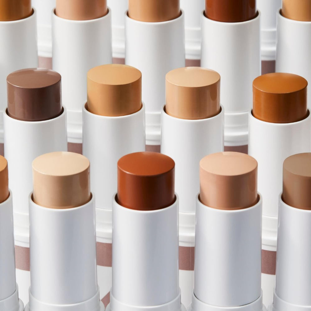 No7 Foundation Stick on-face swatch demonstrates buildable coverage and seamless blend.