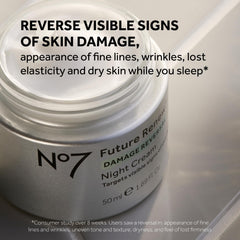 No7 Future Renew texture closeup shows rich cream for dry skin.