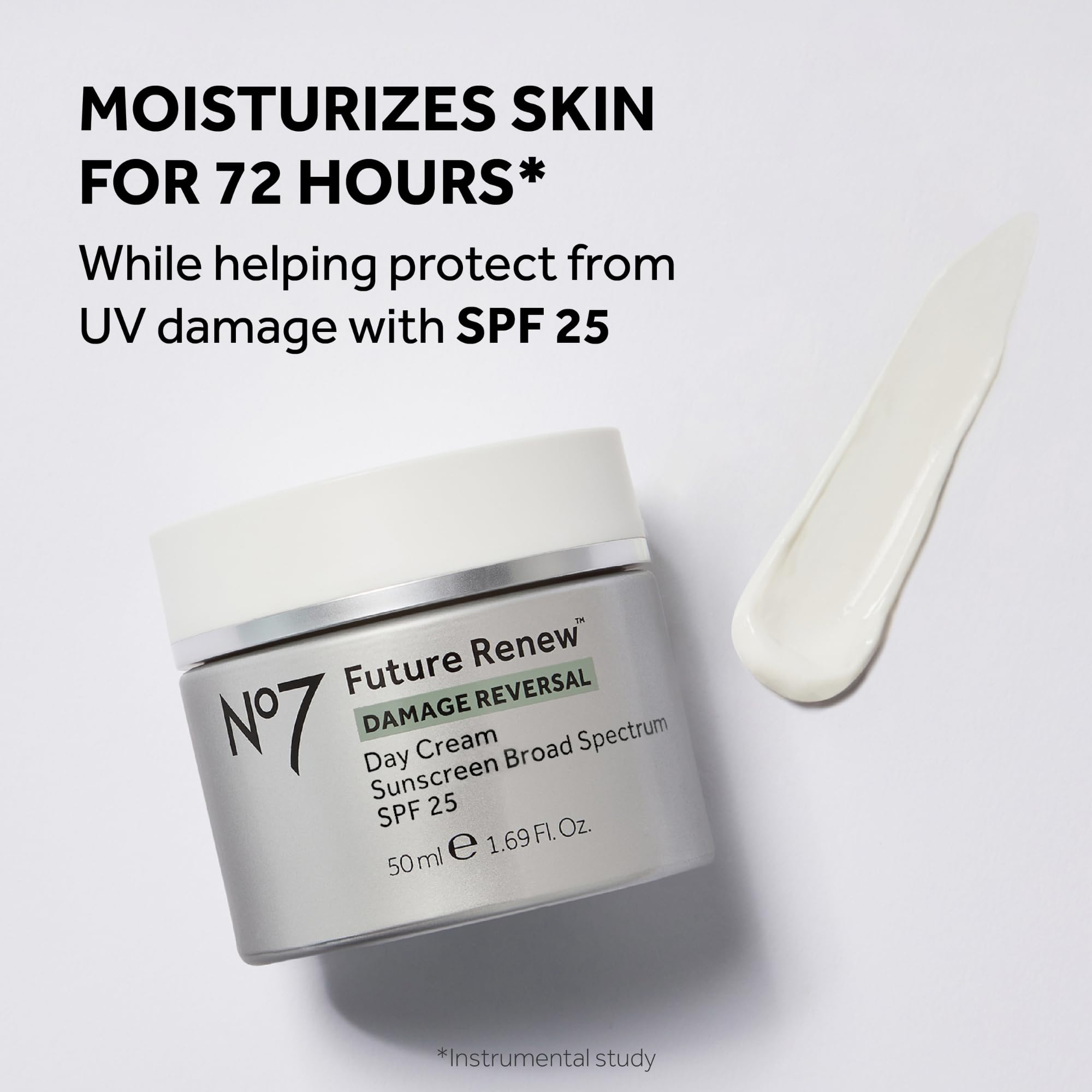 No7 Future Renew Night Cream tub emphasizes overnight hydration and texture evenness