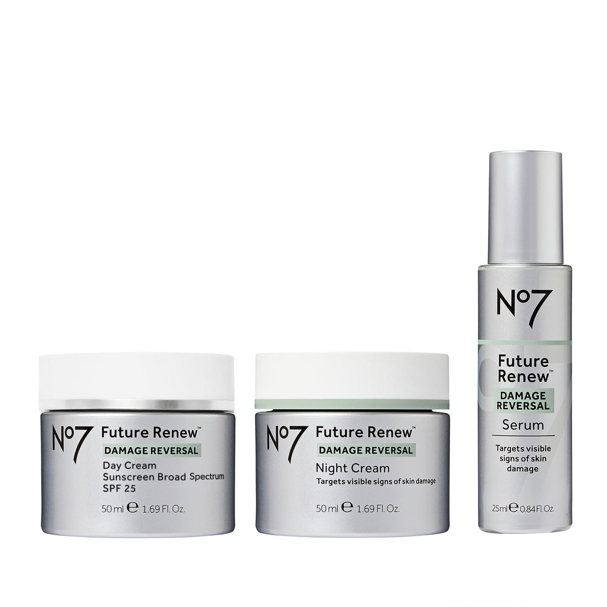 No7 Future Renew Serum bottle shown for fast absorbing hydration and breathable feel