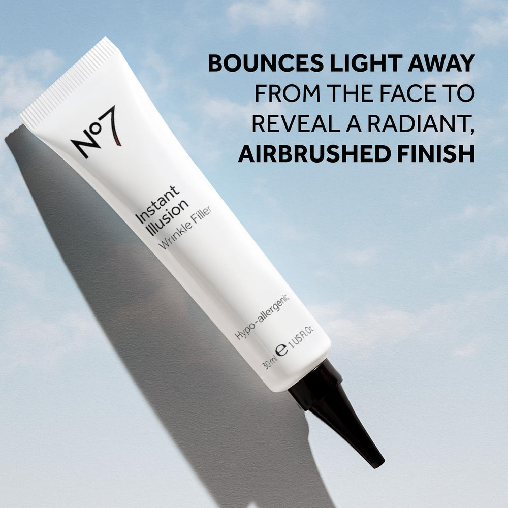 No7 Wrinkle Filler fragrance-free label signals clean formula.