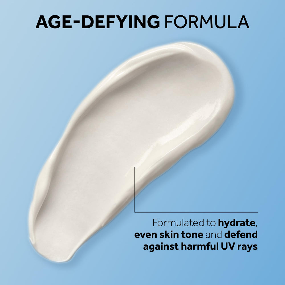 No7 Lift & Luminate day cream on hand displaying a subtle glow after use.