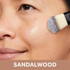 No7 Lift & Luminate dewy glow finish swatch showing radiant base.