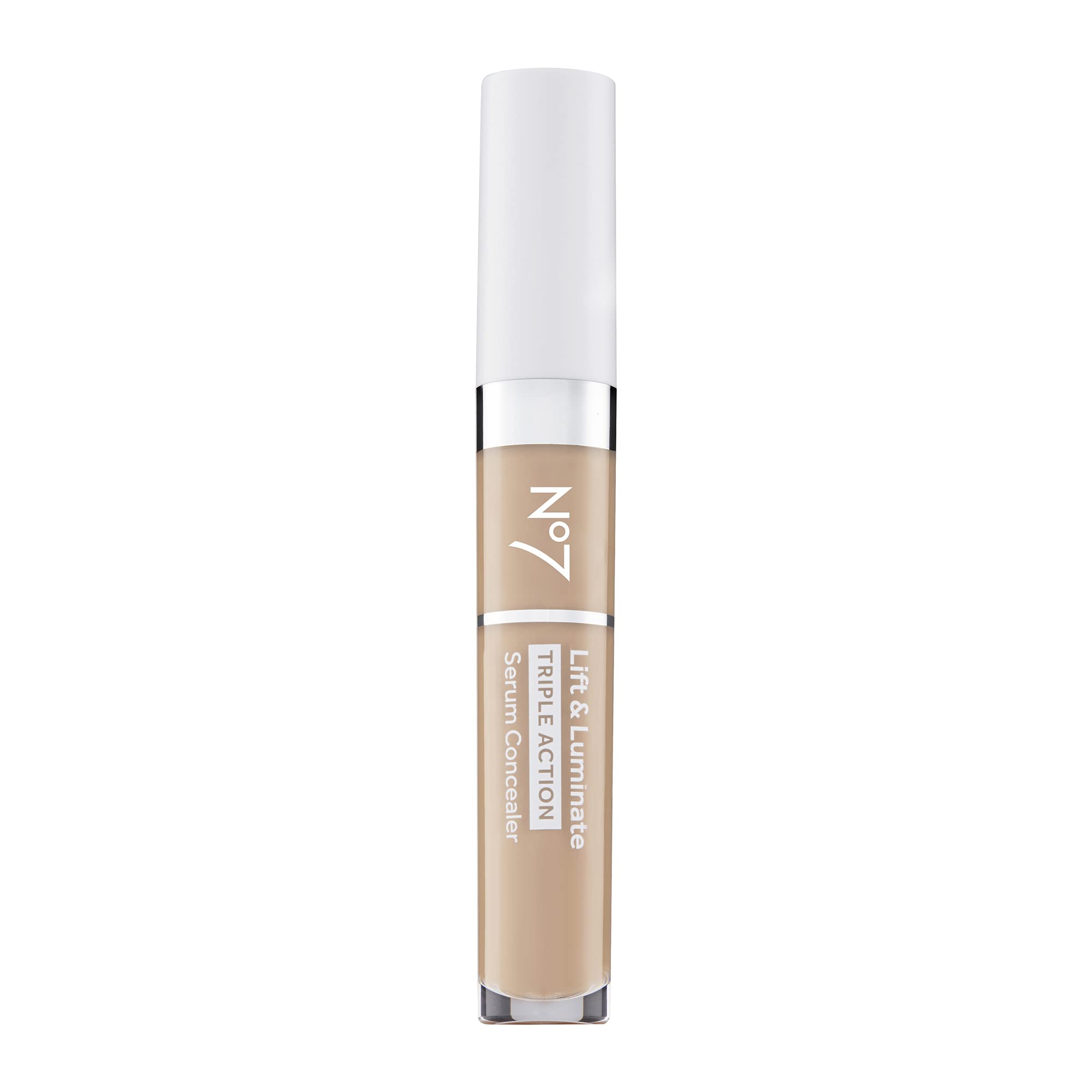 No7 Lift & Luminate light bottle highlights brightening blemish coverage.