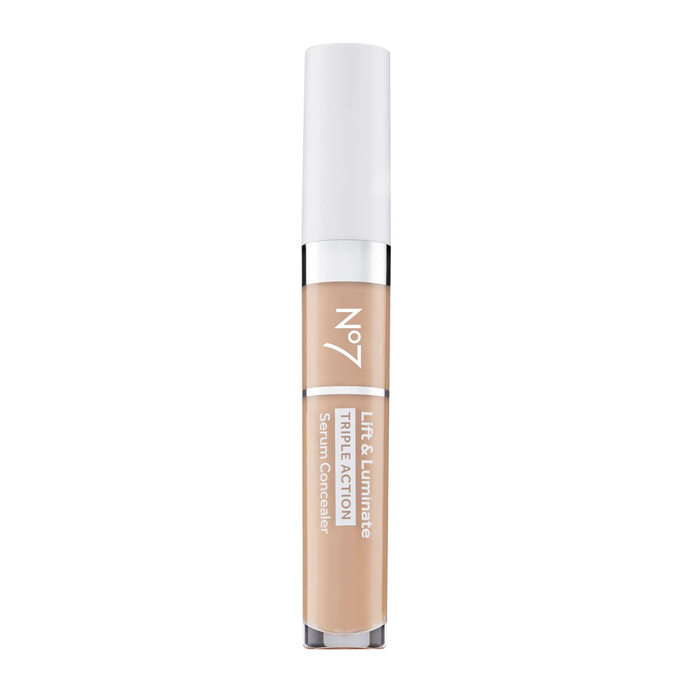 No7 Lift & Luminate light bottle highlights brightening blemish coverage.
