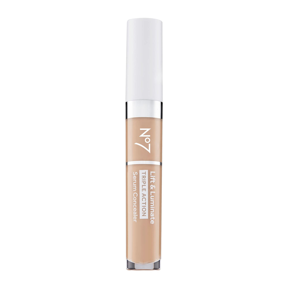 No7 Lift & Luminate light bottle highlights brightening blemish coverage.
