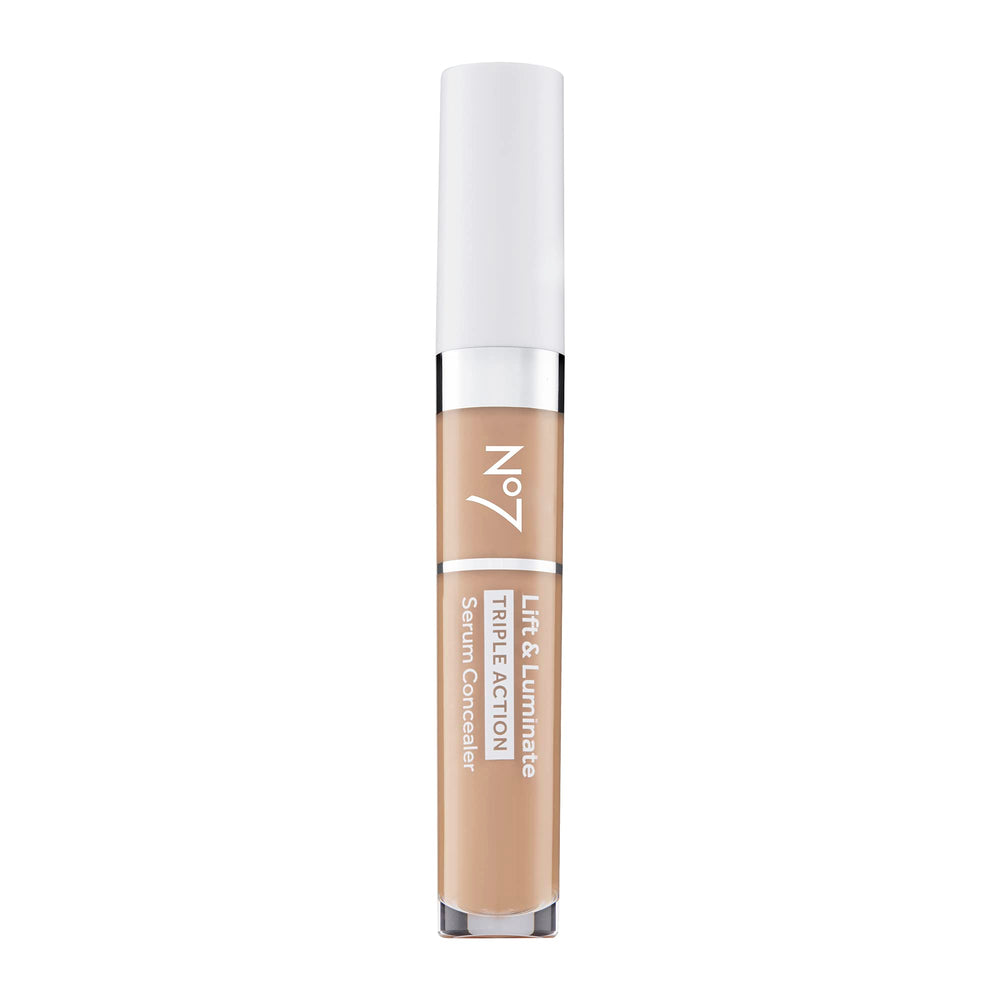 No7 Lift & Luminate packaging highlights premium design and shade options for quick color matching.