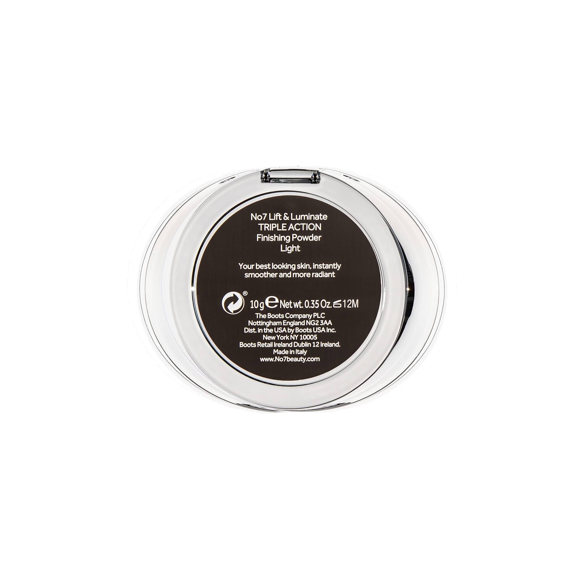 No7 Lift & Luminate powder application with a brush for smooth texture