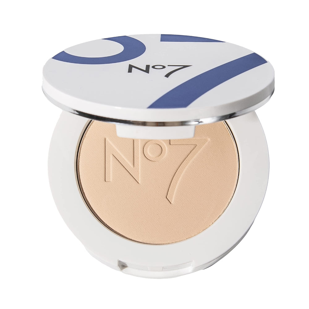 No7 Lift & Luminate powder compact front view for a flawless makeup finish