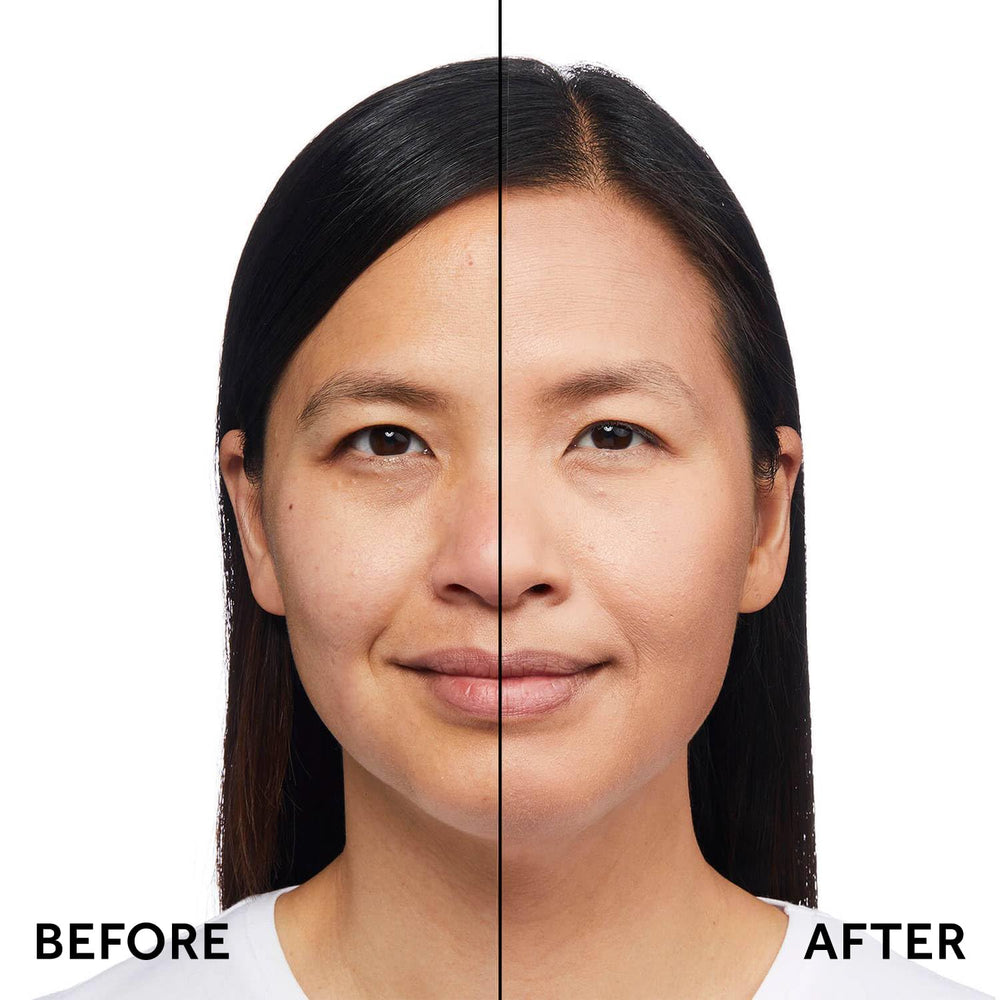 No7 Lift & Luminate skin blurring effect portrait demonstrates smoother complexion.