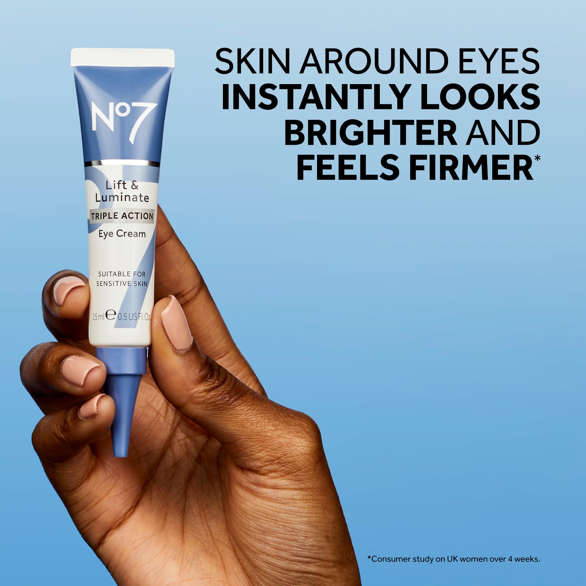 Cream swirled on the hand shows smooth, blendable texture.
