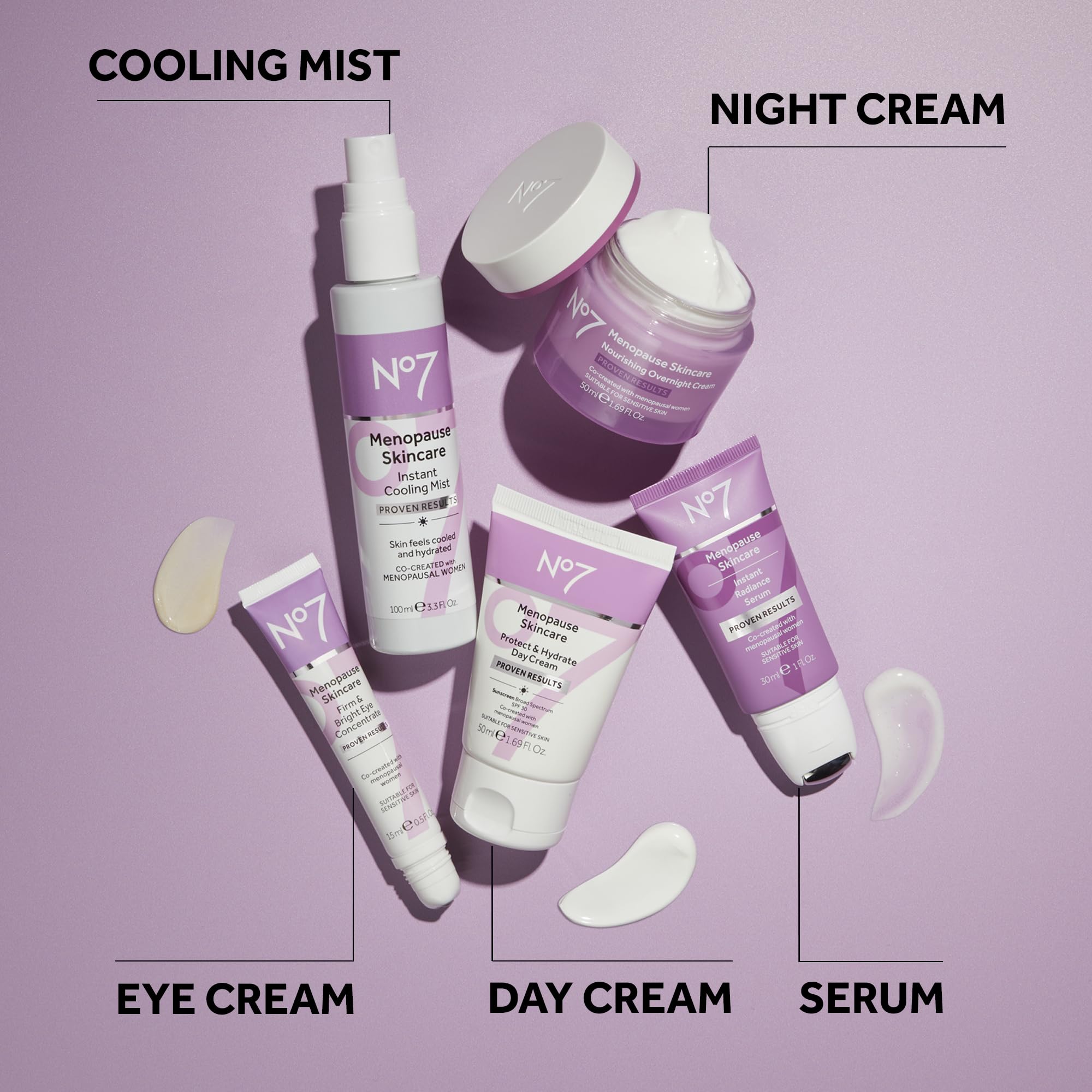 No7 Menopause Eye Concentrate roller with easy-use cap for quick application.