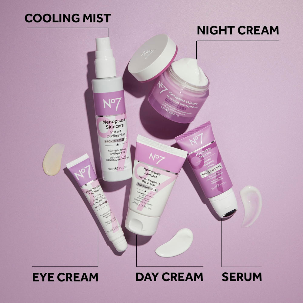 No7 Menopause Eye Concentrate roller with easy-use cap for quick application.