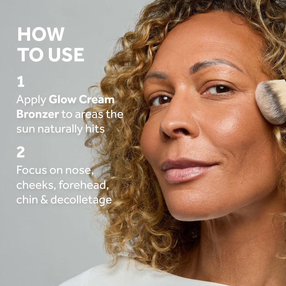 No7 Pro Artist Soft Glow Cream Bronzer applied over base makeup to enhance radiance
