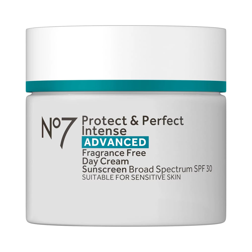 No7 Protect & Perfect Day Cream front view showcasing its luxurious packaging.
