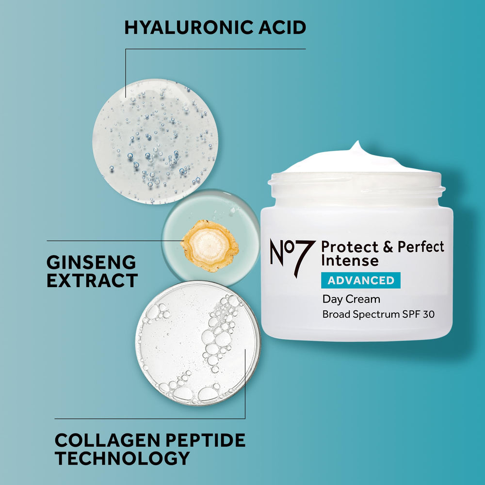No7 Protect & Perfect Day Cream with SPF for sun protection.