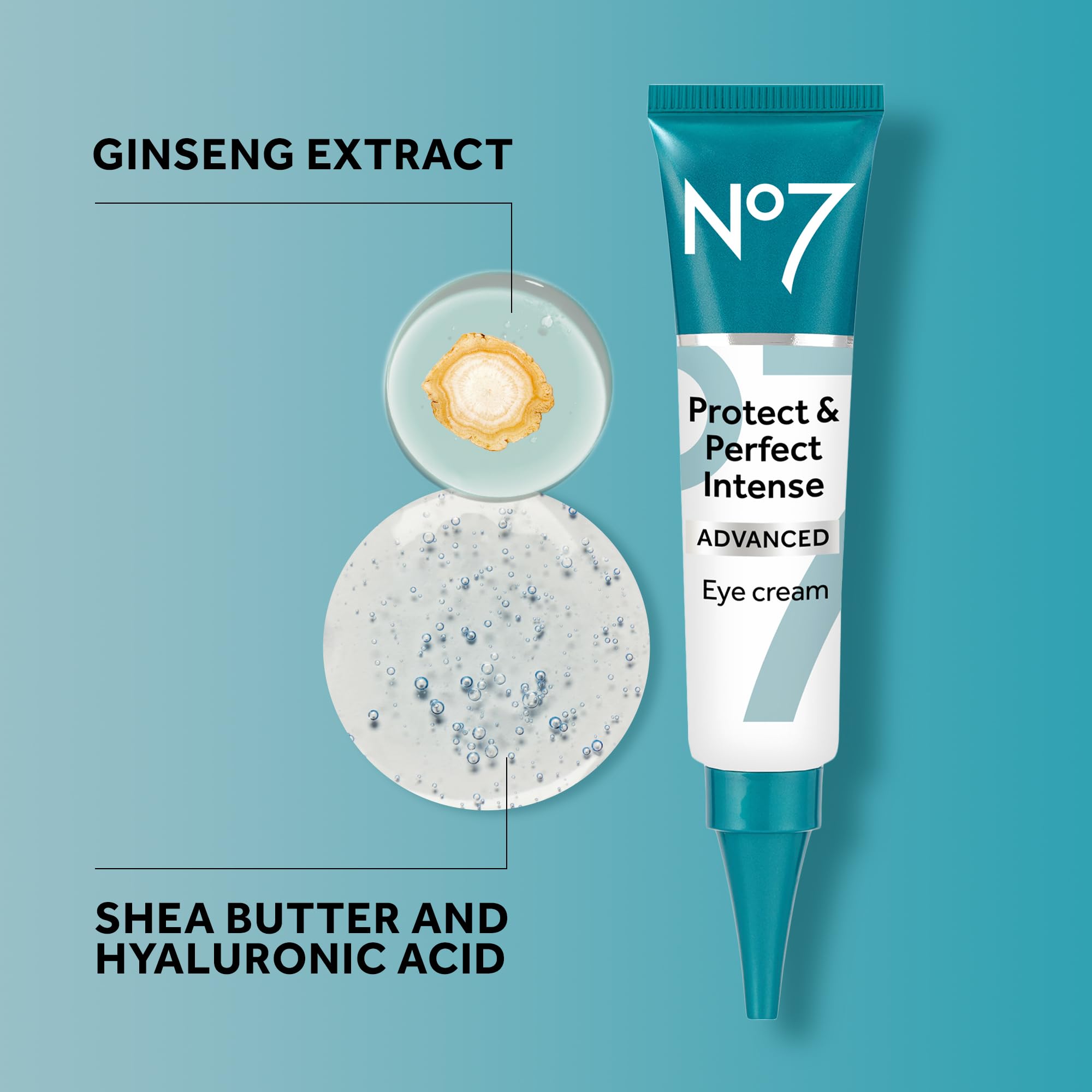 No7 Protect & Perfect Eye Cream suitable for sensitive skin closeup.