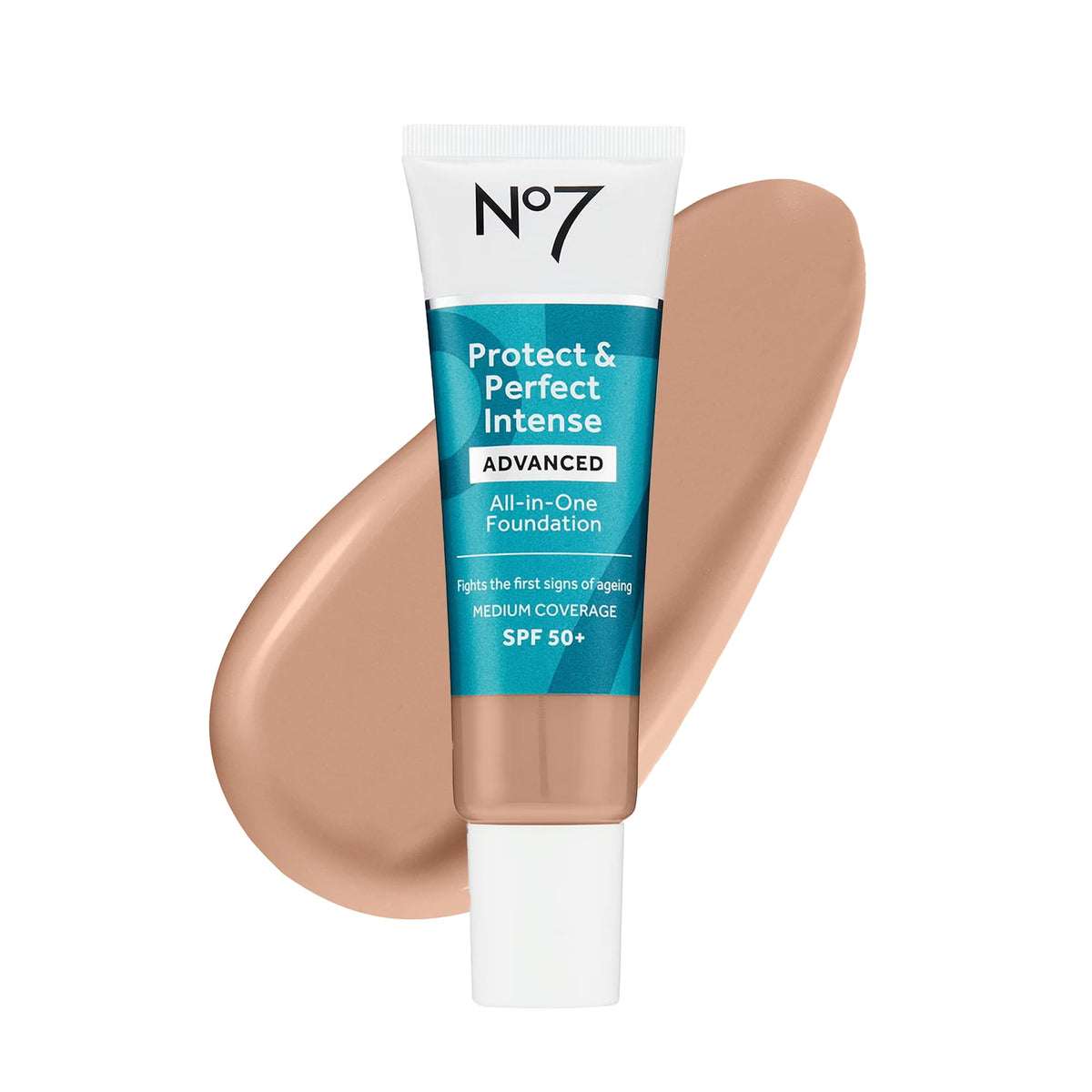 No7 Protect & Perfect foundation Cool Beige bottle for a smooth, even base.