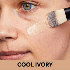 No7 Protect & Perfect Foundation Cool Ivory swatches show true-skin shade match for oily and sensitive skin.