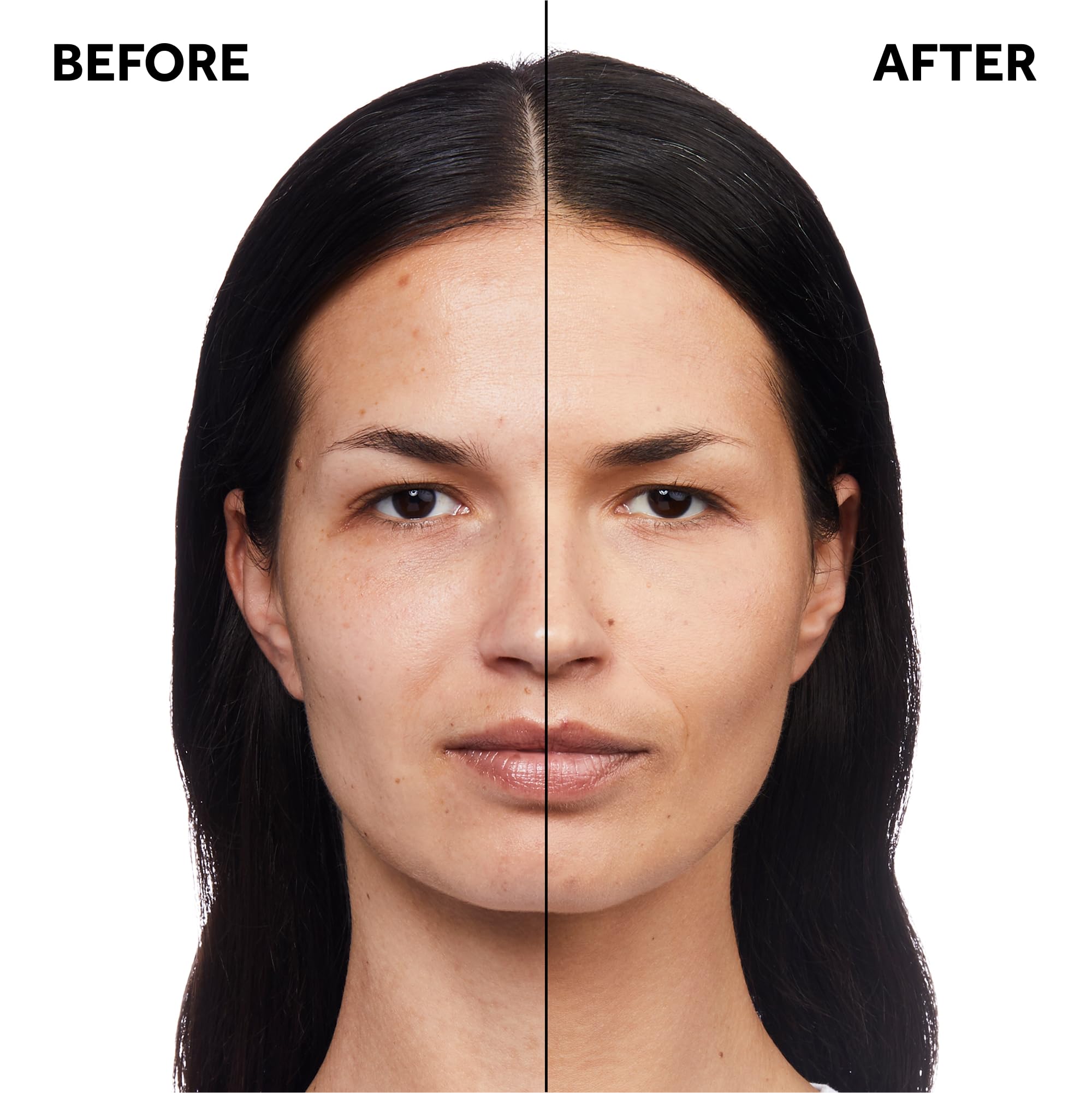 No7 Protect & Perfect foundation pump application close-up showing skin-blurring effect.