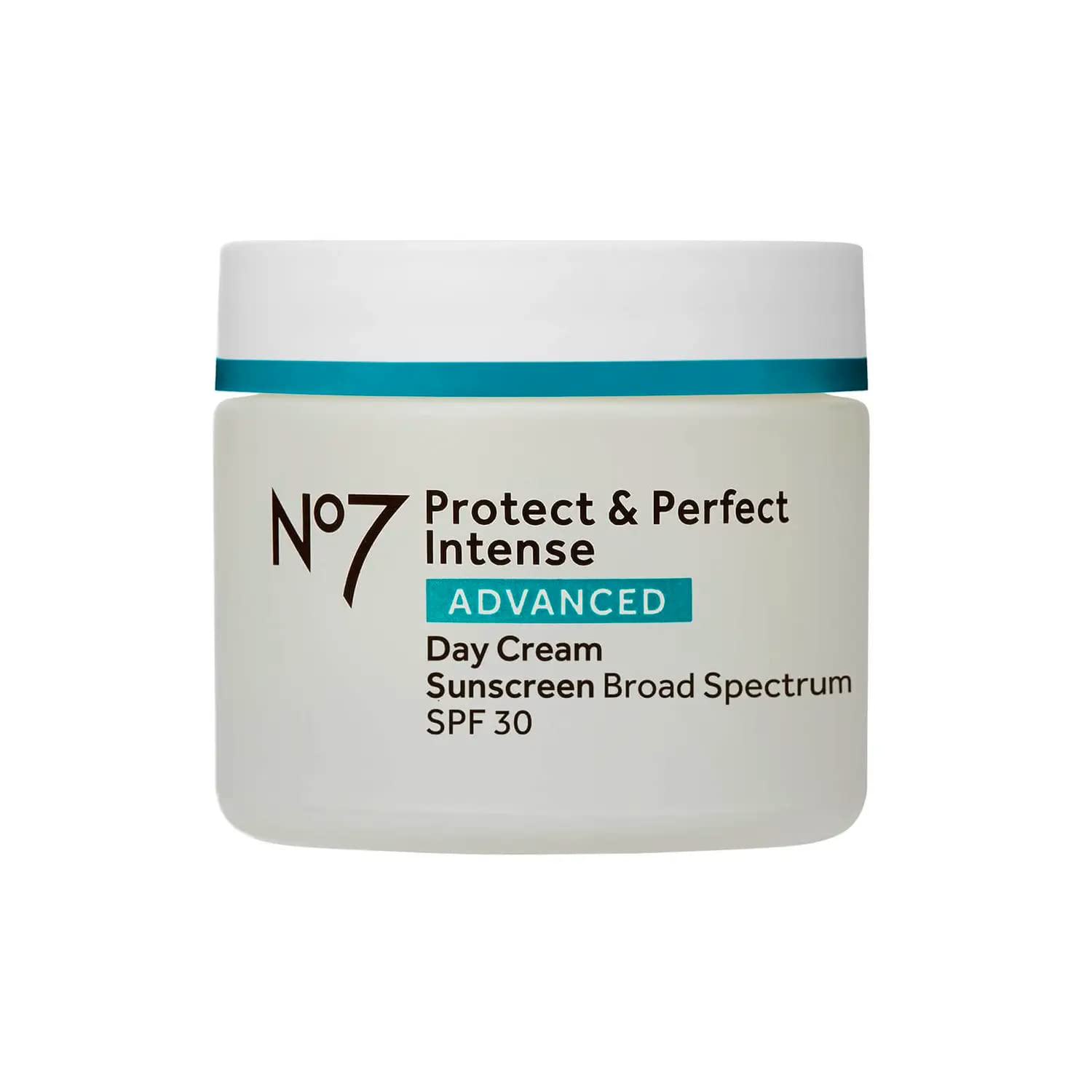 No7 Protect & Perfect intense face cream jar closeup shows rich hydration for daily use.