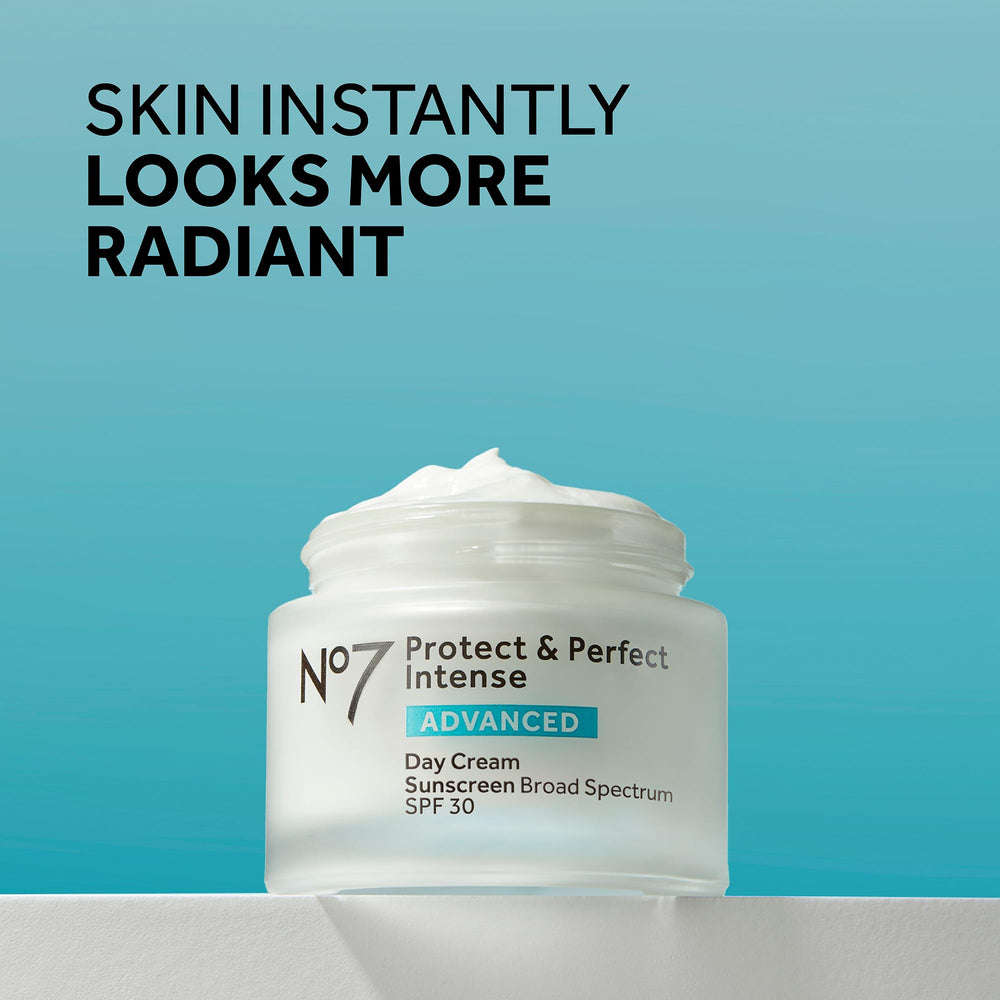 No7 Protect & Perfect night cream jar with shea butter for nourishing overnight moisture.