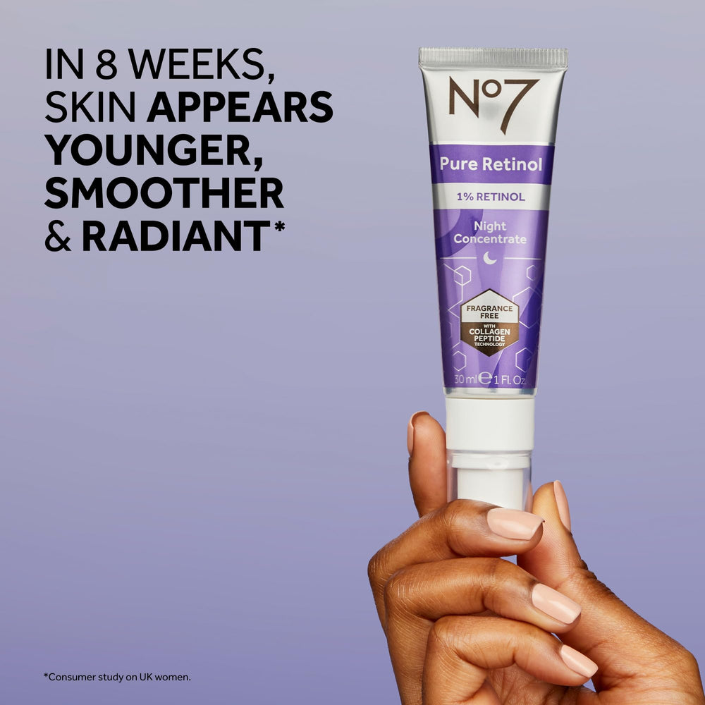 No7 night concentrate texture close-up, smooth application and quick absorption.