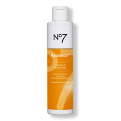 No7 Radiance+ Toner bottle delivering hydrating glow for daily radiant skin.