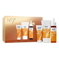 No7 Radiance Trio brightening serum 15% bottle showcases vitamin C power for even skin tone