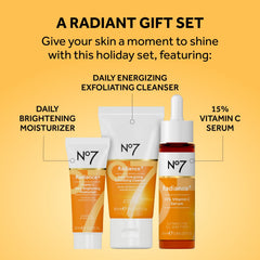 No7 Radiance Trio vitamin C moisturizer brightening tube close-up enhances daily glow