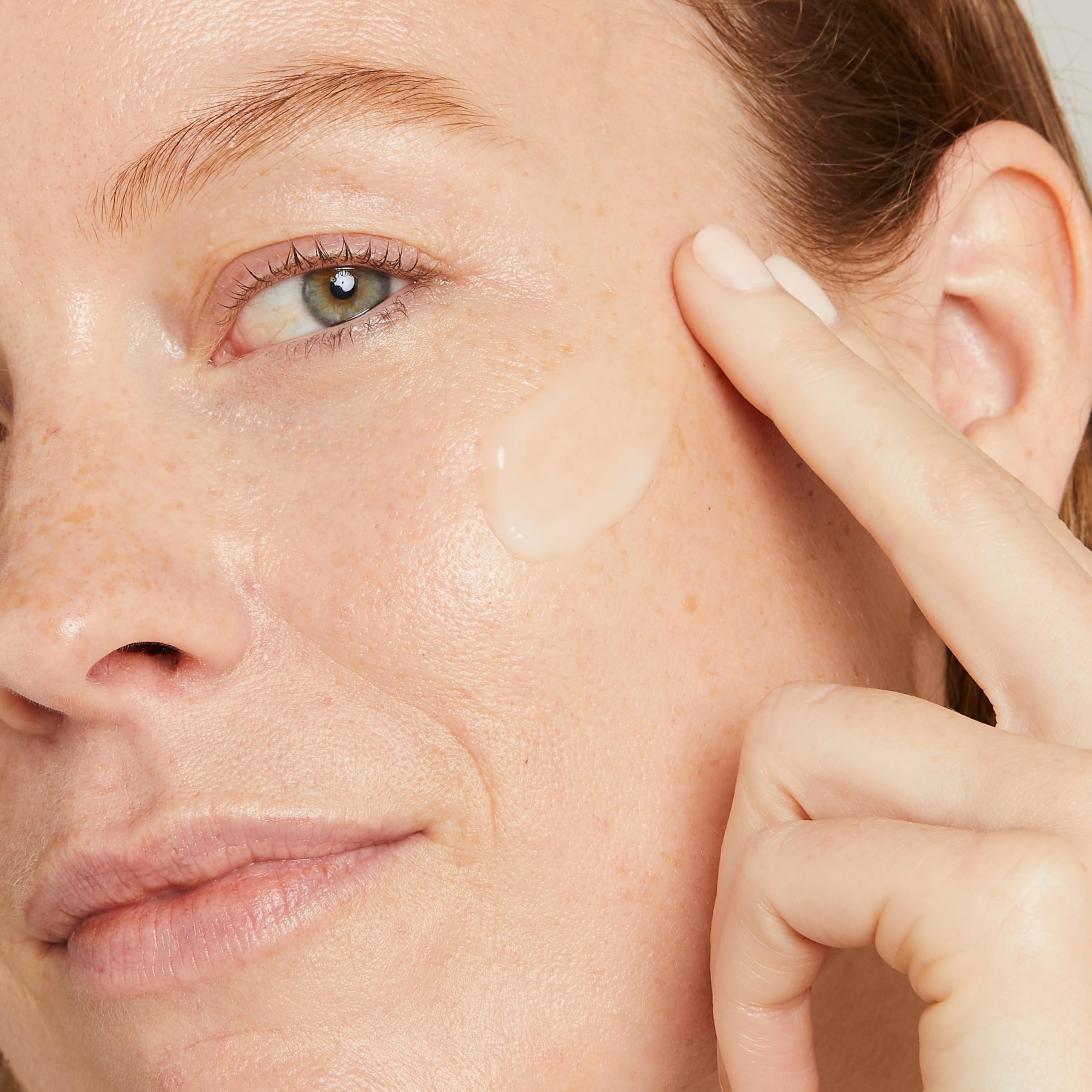 No7 Restore & Renew serum face-neck-firming suggests potential tightening on facial contours.