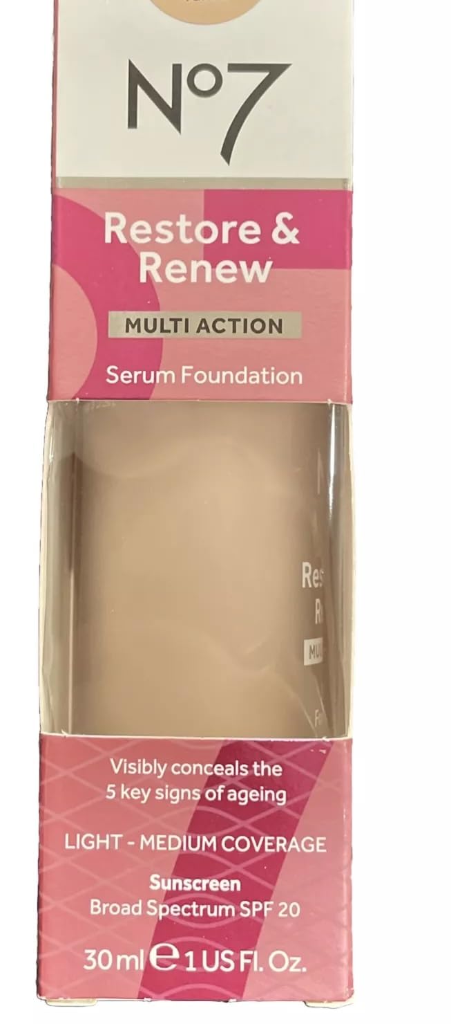 No7 Restore & Renew porcelain application on cheek suggests seamless blending