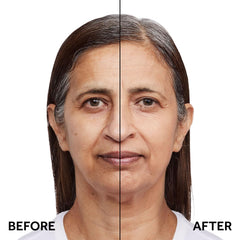 No7 Restore and Renew Serum Foundation wheat texture close up reveals creamy, hydrating consistency.
