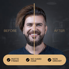 Noble By Greg Young hands applying matte paste for quick restyle