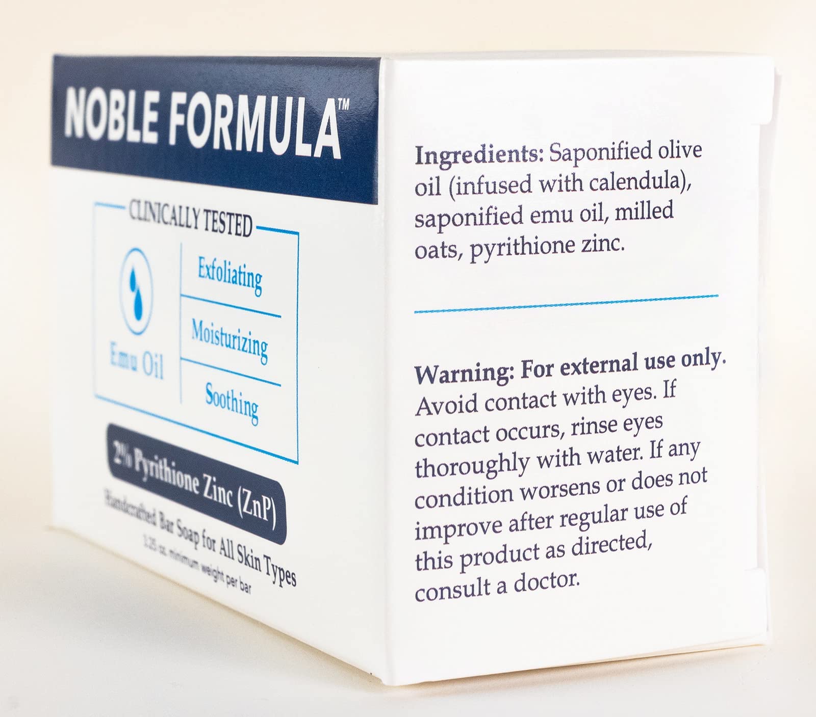 Noble Formula 3 bars in box image communicates value and routine-friendly daily use.