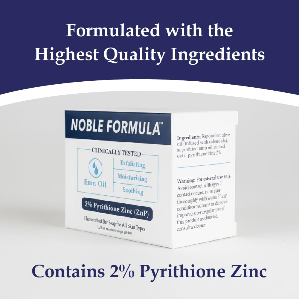 Noble Formula bar soap texture close-up showing milled oats for gentle exfoliation.