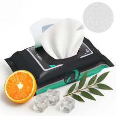 Nobleman wipe closeup texture highlights a soft, refreshing cleansing experience.