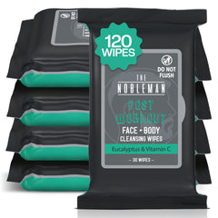 Nobleman gym-bag-ready wipes enable quick cleansing between sessions.