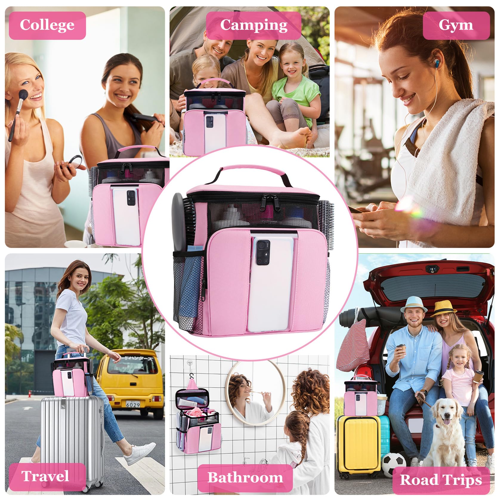 NOBLIGOAL mesh pocket design enhances organization with quick access to daily items.