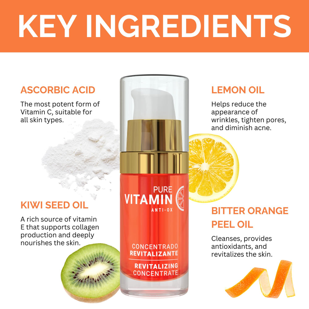 Noche Y Dia Vitamin C Serum blemish focus shot hints at clearer-looking pores.