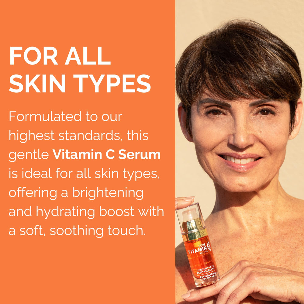 Noche Y Dia Vitamin C Serum ingredient shot highlights ascorbic acid for brightening potential.