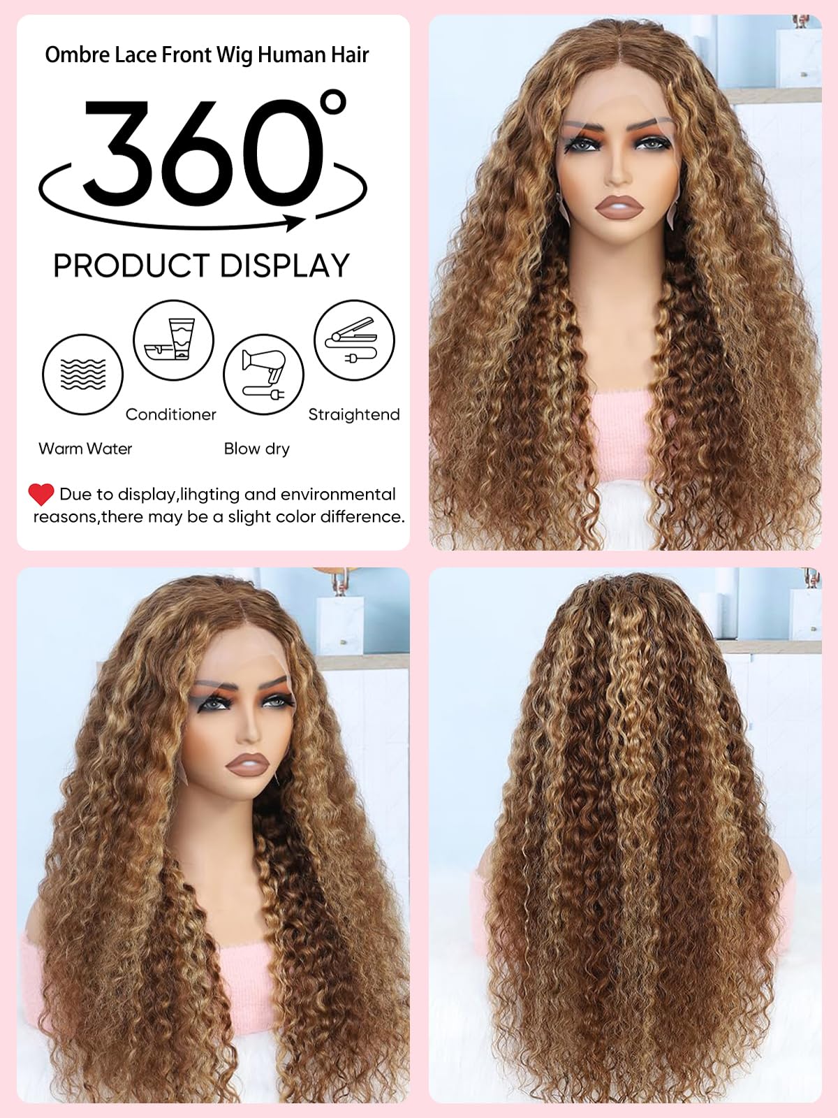 Noella HD transparent Swiss lace enables seamless skin blend on the front.