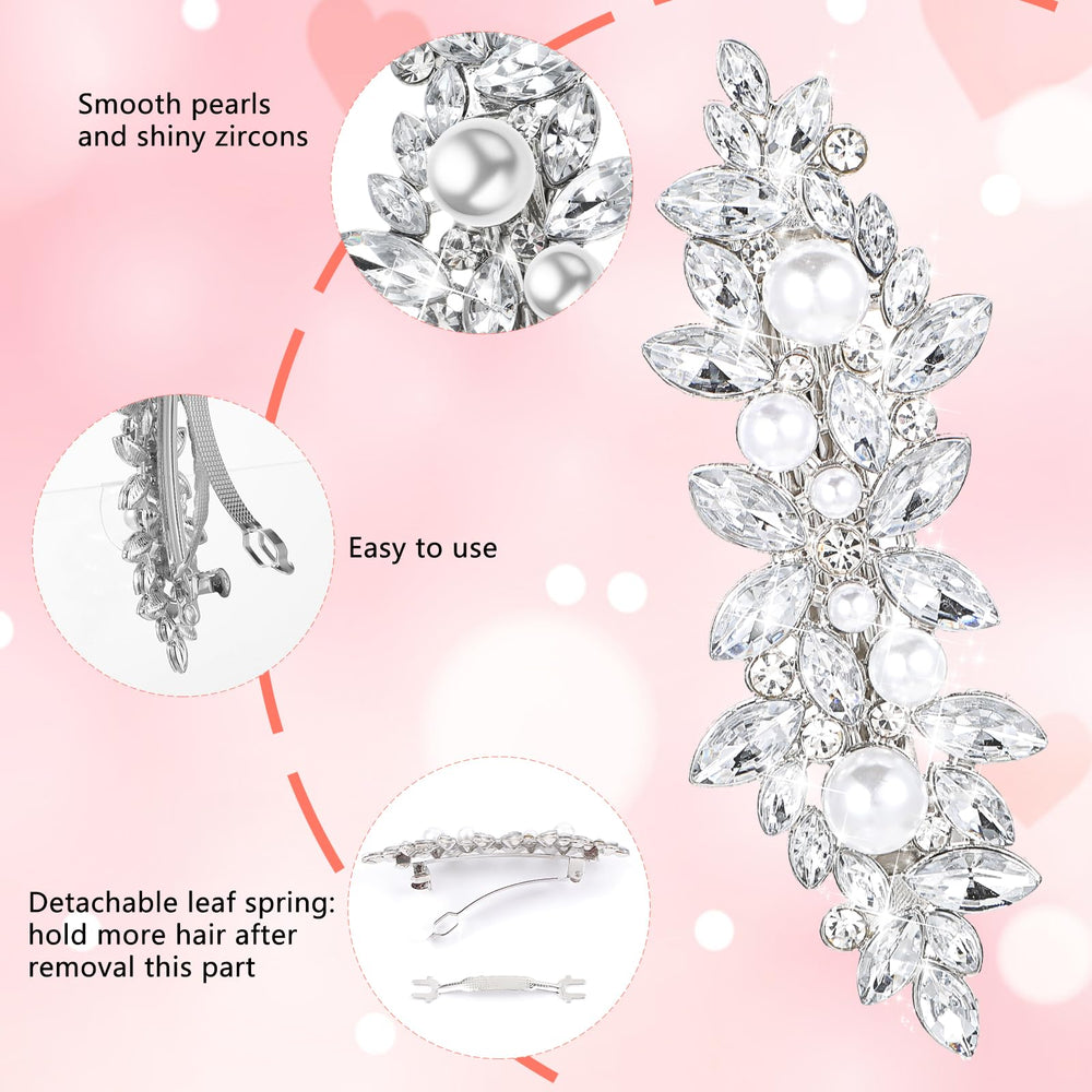 Nogeqi party elegant hairclip highlights sparkly accents for festive outfits