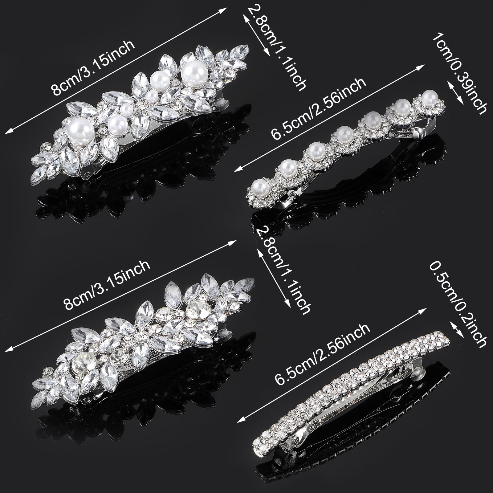 Nogeqi rhinestone pearl hairpin 2 showcases multi-style shine for versatile looks