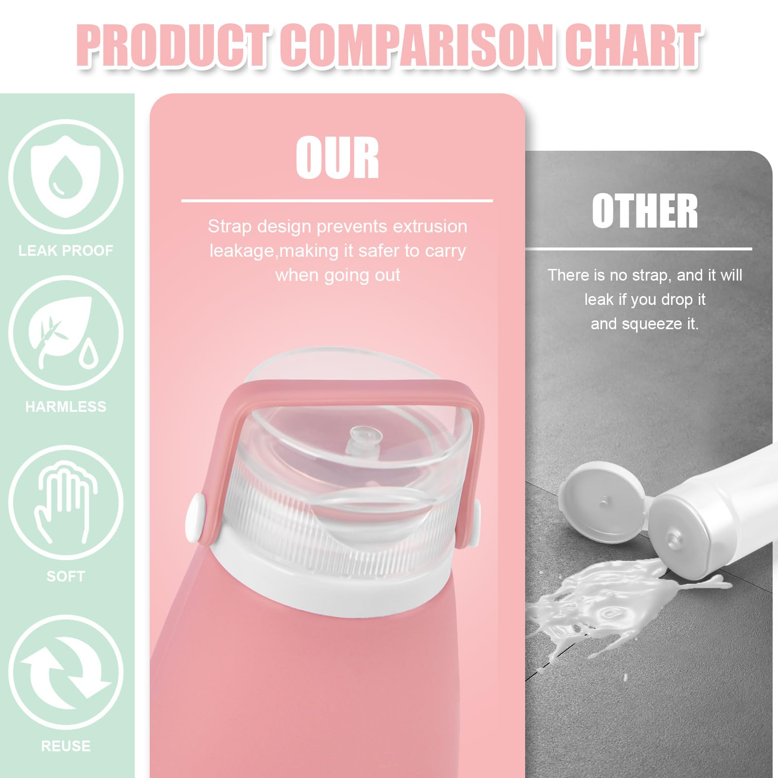 Noideeer spray bottles 40ml and 30ml for on-the-go mists.