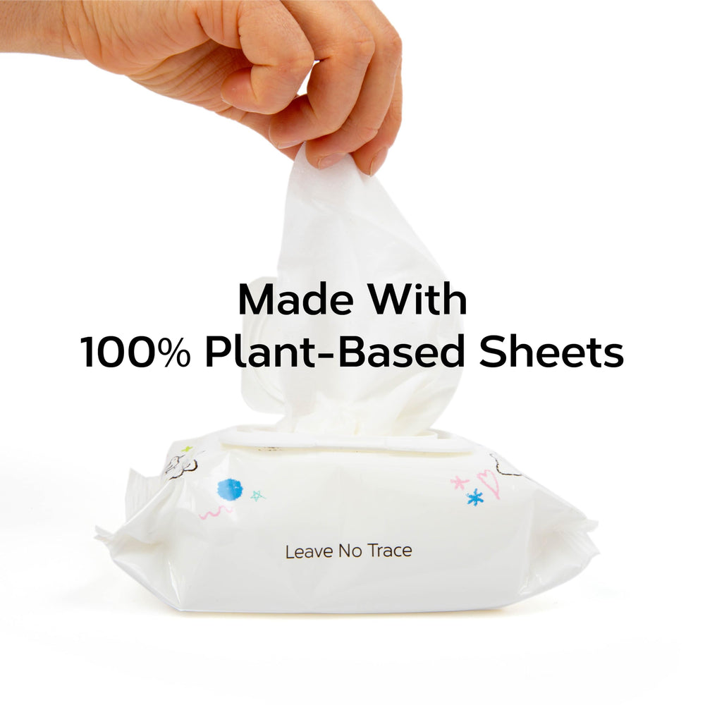 Nolla wipes with Aloe and Vitamin E indicating soothing skin protection