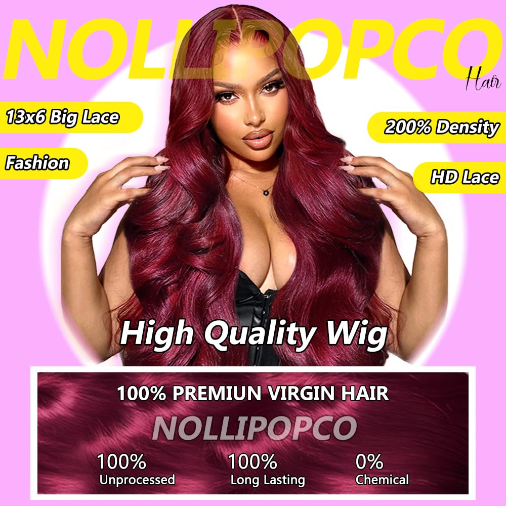 Nollipopco HD body wave lace-front wig for easy installation and natural melt