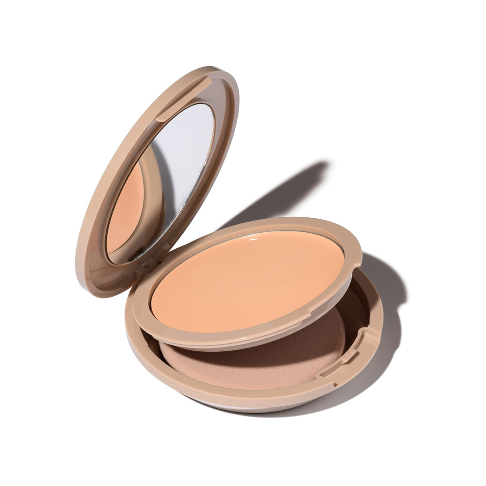 No Makeup Makeup foundation bottle close-up highlights porcelain shade with pink undertones for balanced skin.